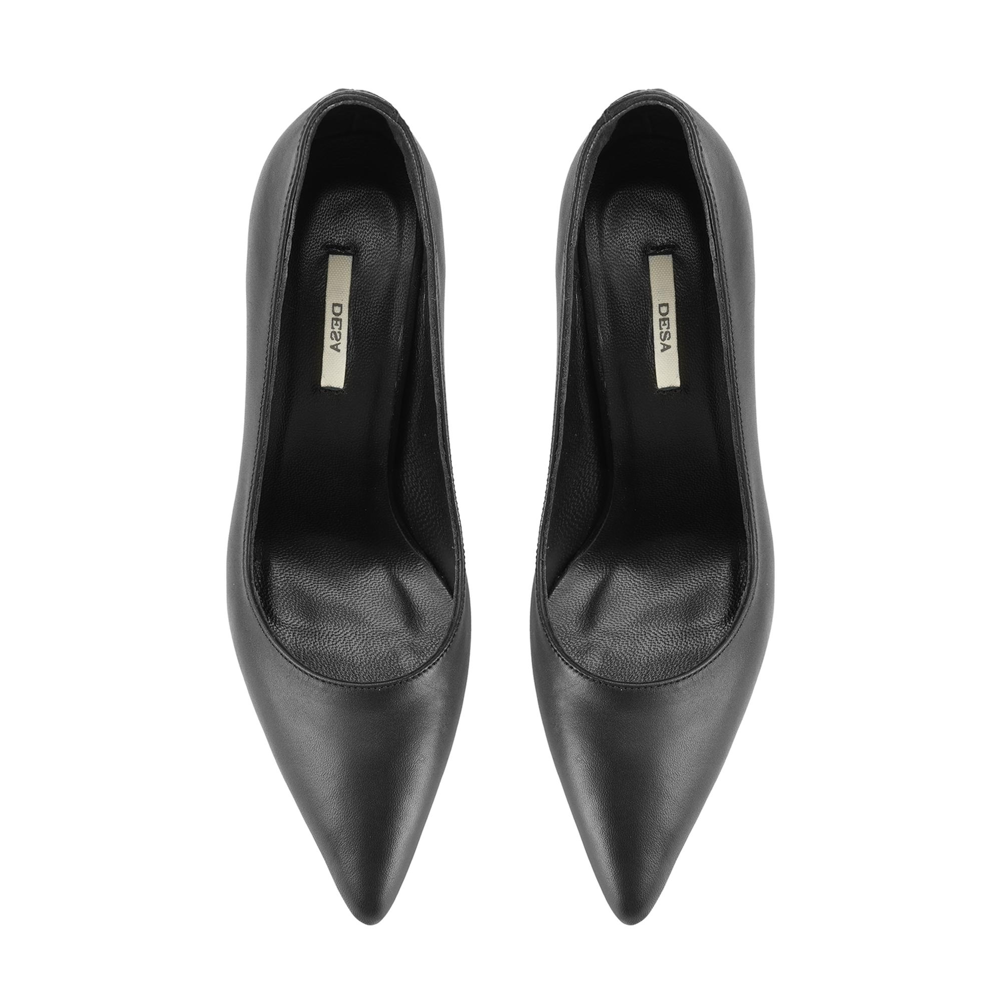 Kadın Siyah Klasik Deri Stiletto