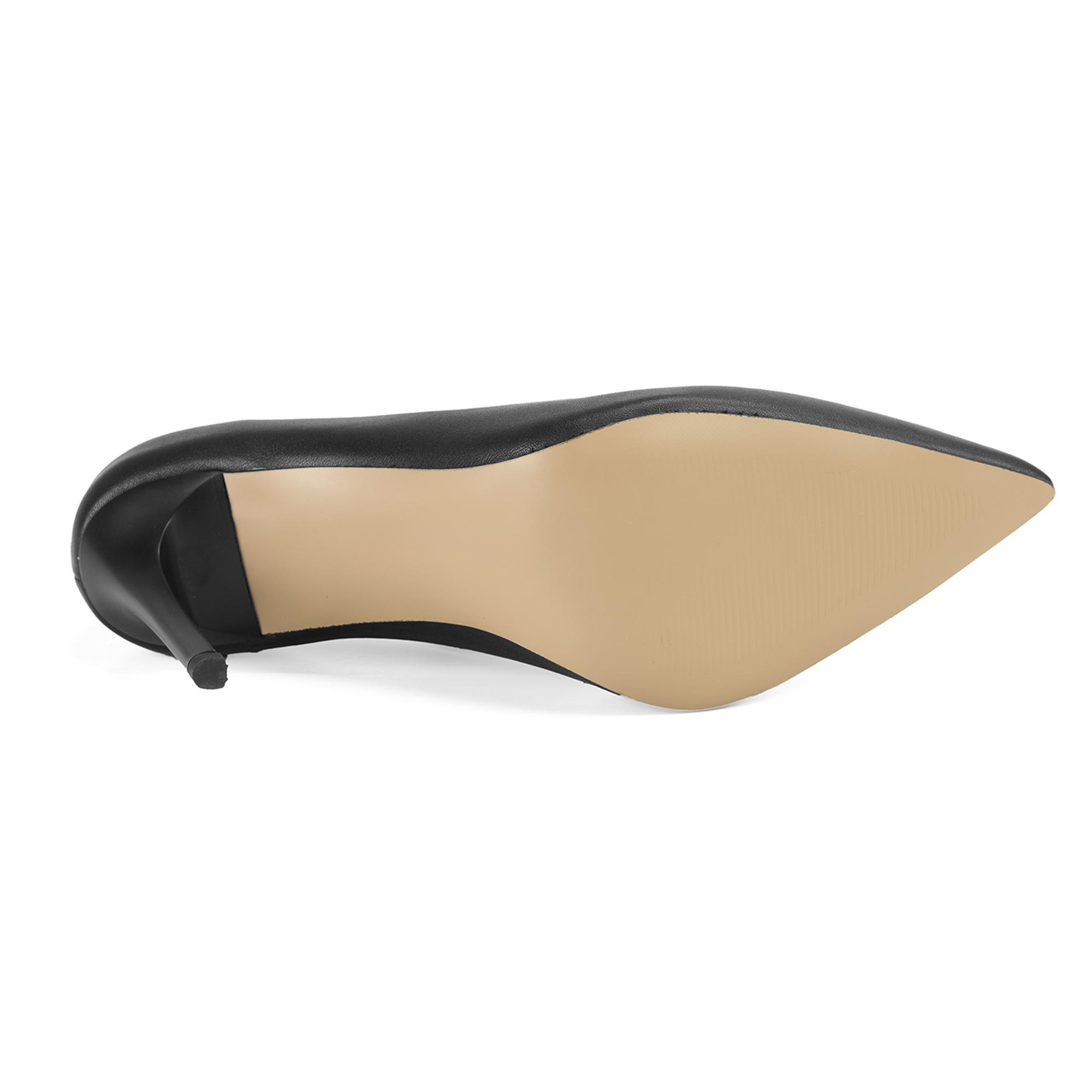 Kadın Siyah Klasik Deri Stiletto