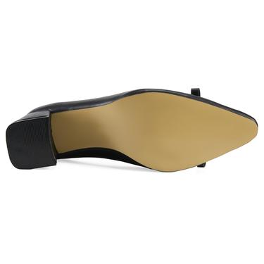  Kadın Siyah Klasik Deri Ayakkabı