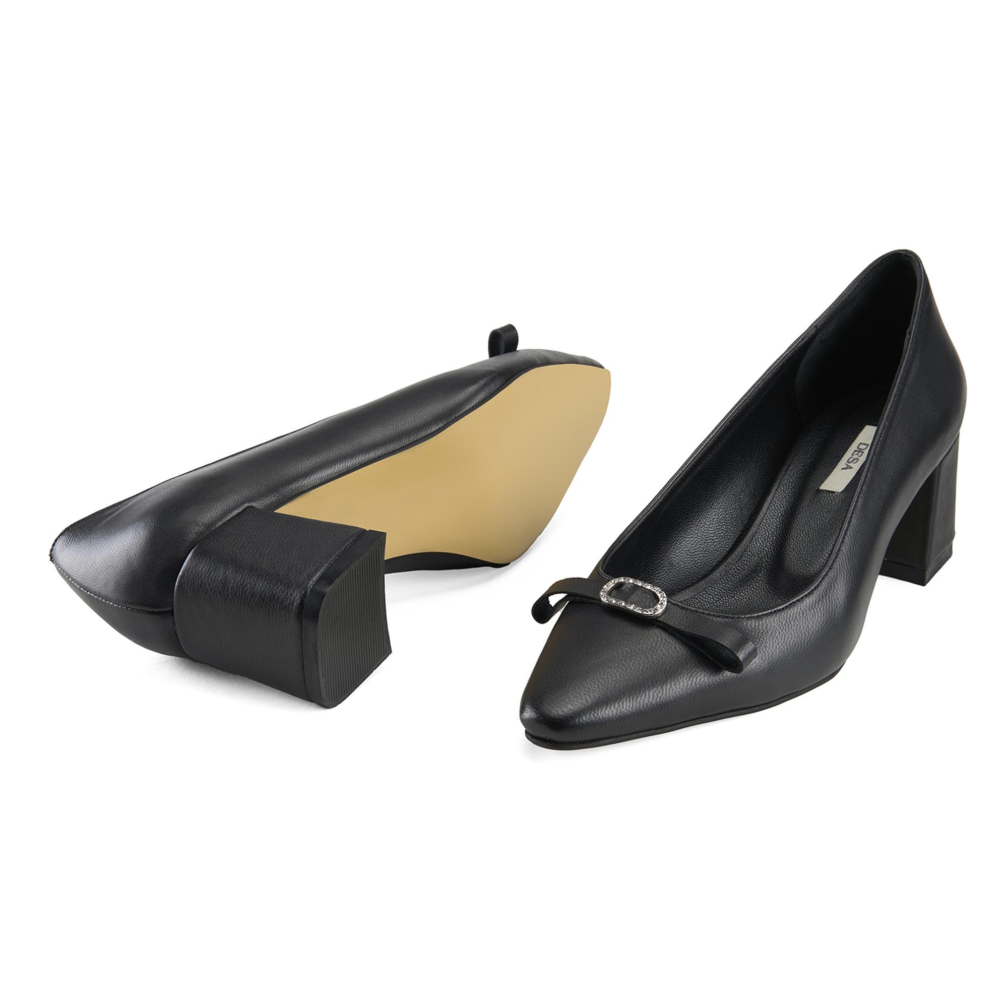 Kadın Siyah Klasik Deri Ayakkabı