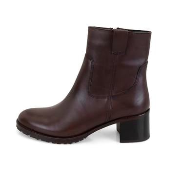  Kadın Kahve Topuklu Deri Bot