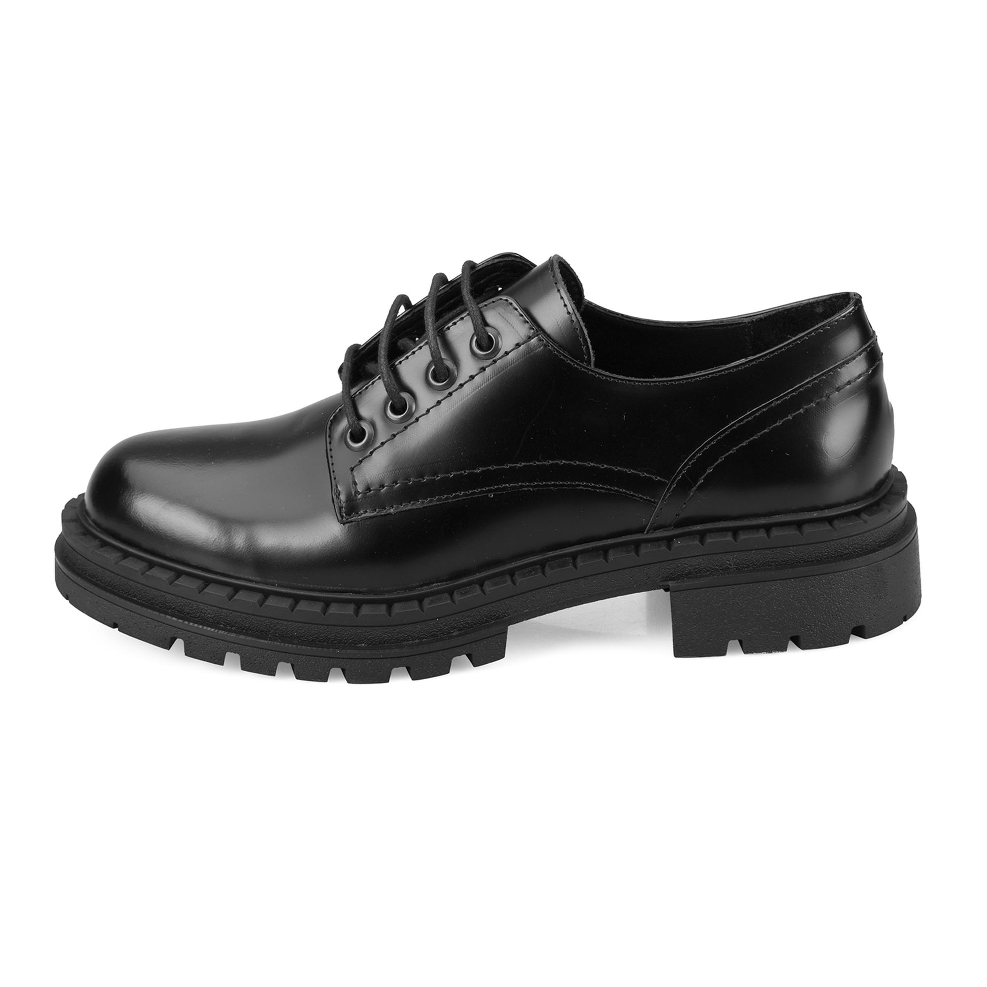 Kadın Siyah Günlük Deri Ayakkabı