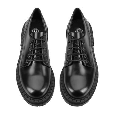  Kadın Siyah Günlük Deri Ayakkabı