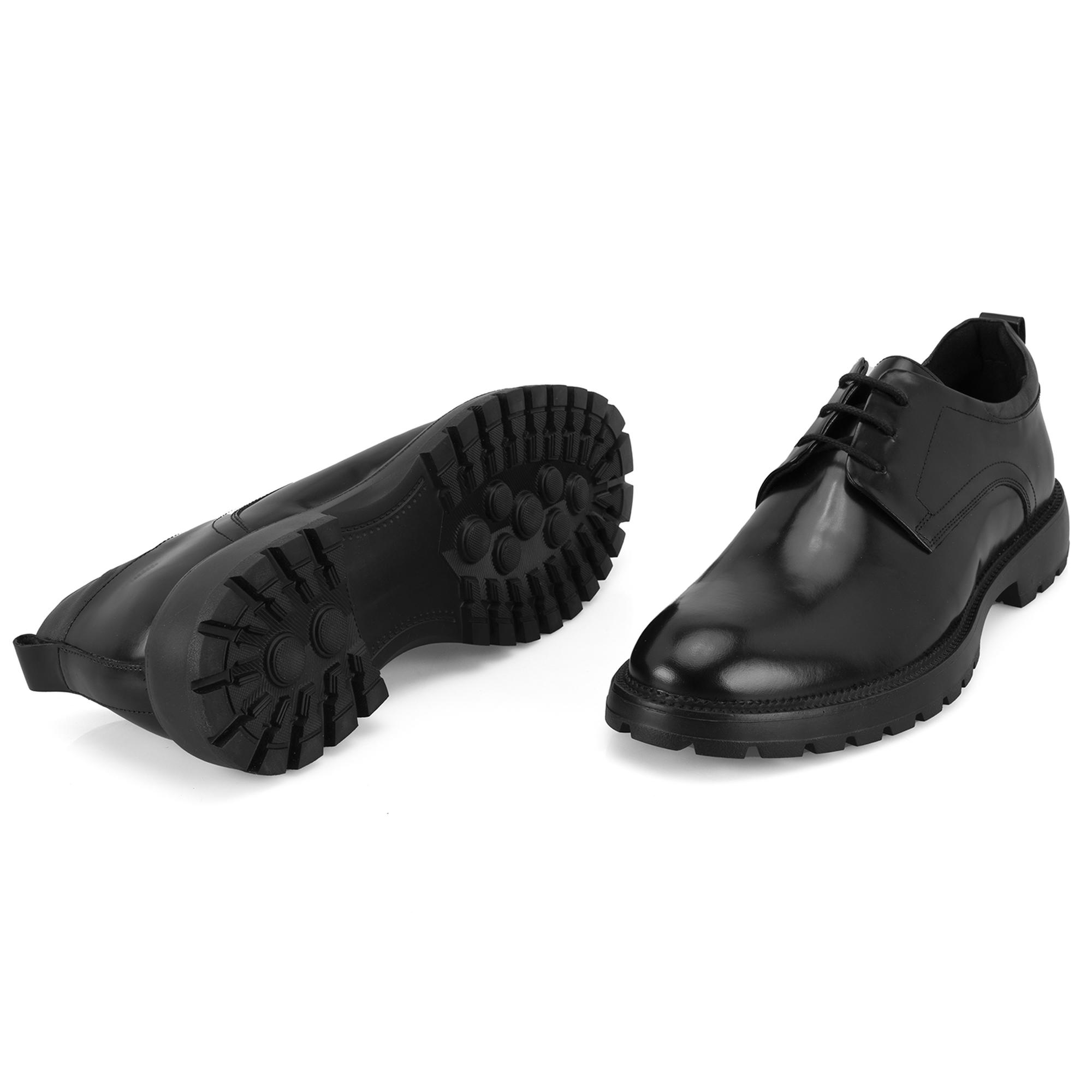 Sinra Siyah Erkek Deri Günlük Ayakkabı