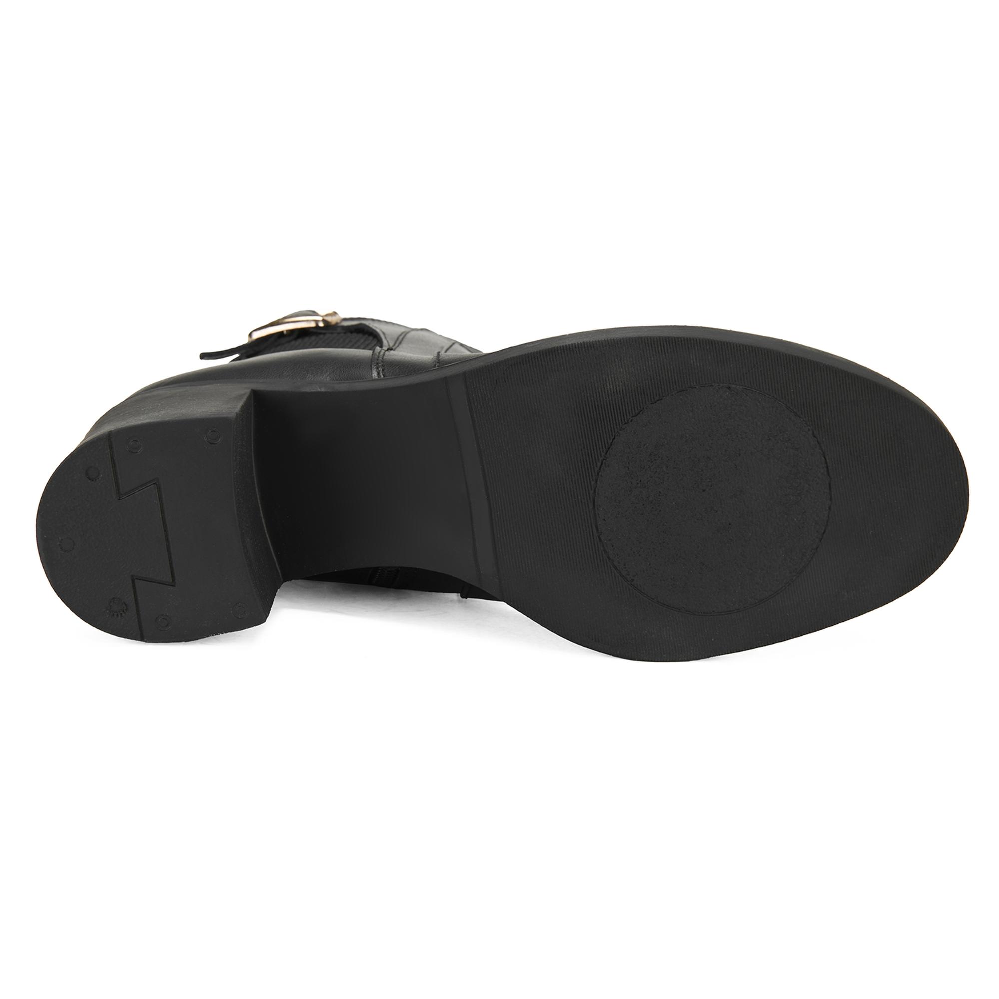 Kadın Siyah Topuklu Deri Bot