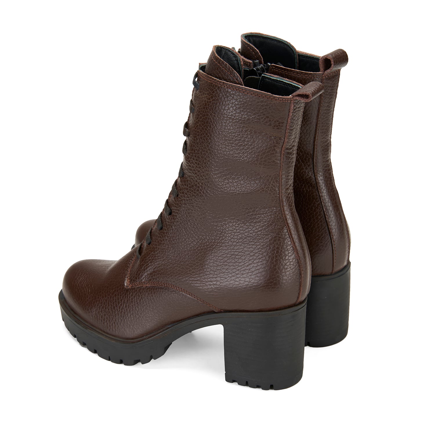 Desa Desa Kahverengi Kadın Kahve Topuklu Deri Bot | FashFed Kahverengi - 7. görsel