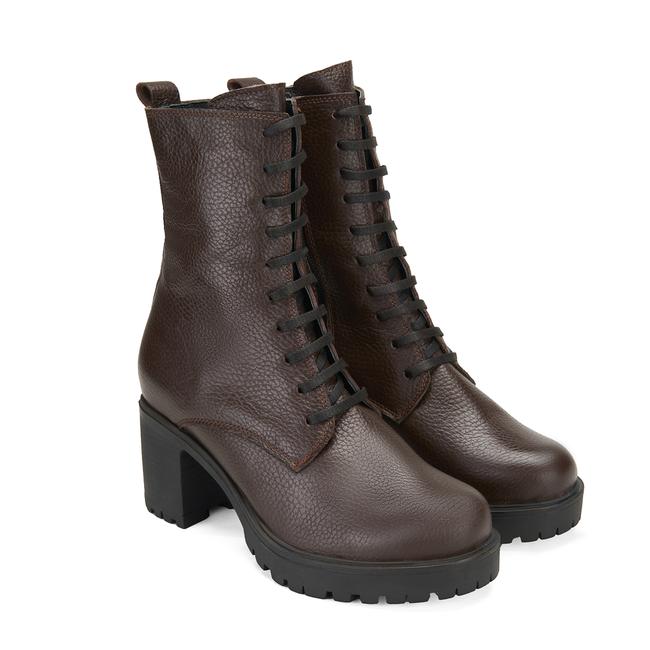  Kadın Kahve Topuklu Deri Bot