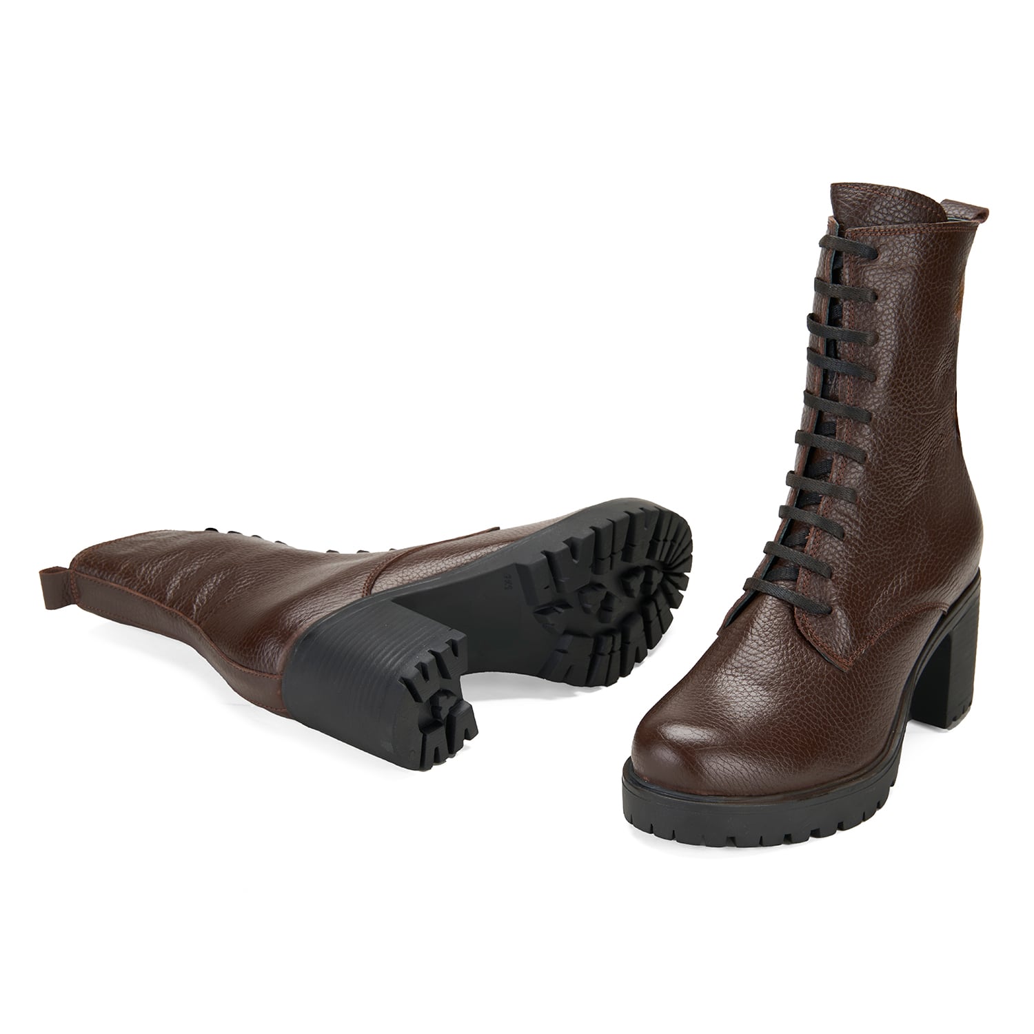 Desa Desa Kahverengi Kadın Kahve Topuklu Deri Bot | FashFed Kahverengi - 5. görsel