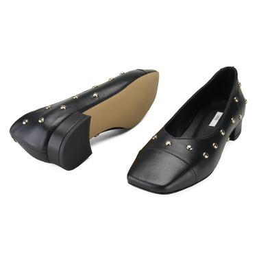  Kadın Siyah Günlük Deri Ayakkabı