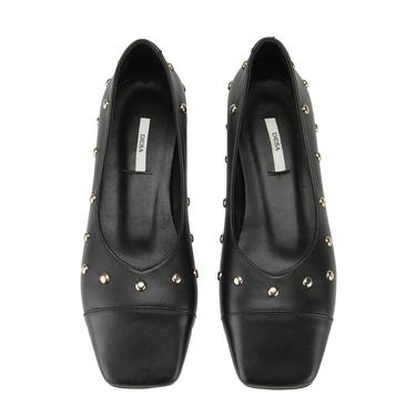  Kadın Siyah Günlük Deri Ayakkabı