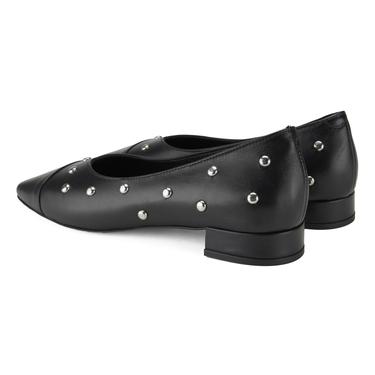  Kadın Siyah Günlük Deri Ayakkabı