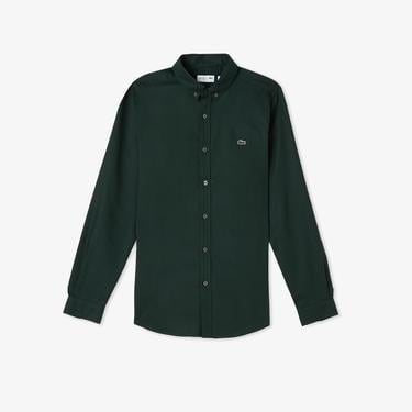  Lacoste Erkek Slim Fit Düğmeli Yaka Yeşil Gömlek