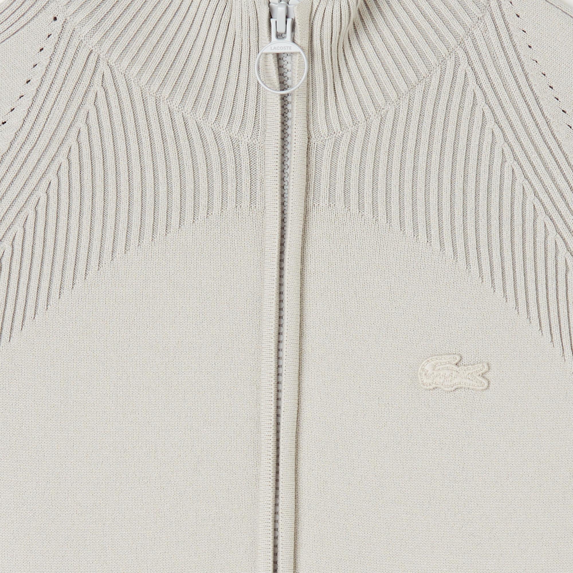 Kadın Slim Fit Uzun Kollu Yarım Fermuarlı Gri Elbise