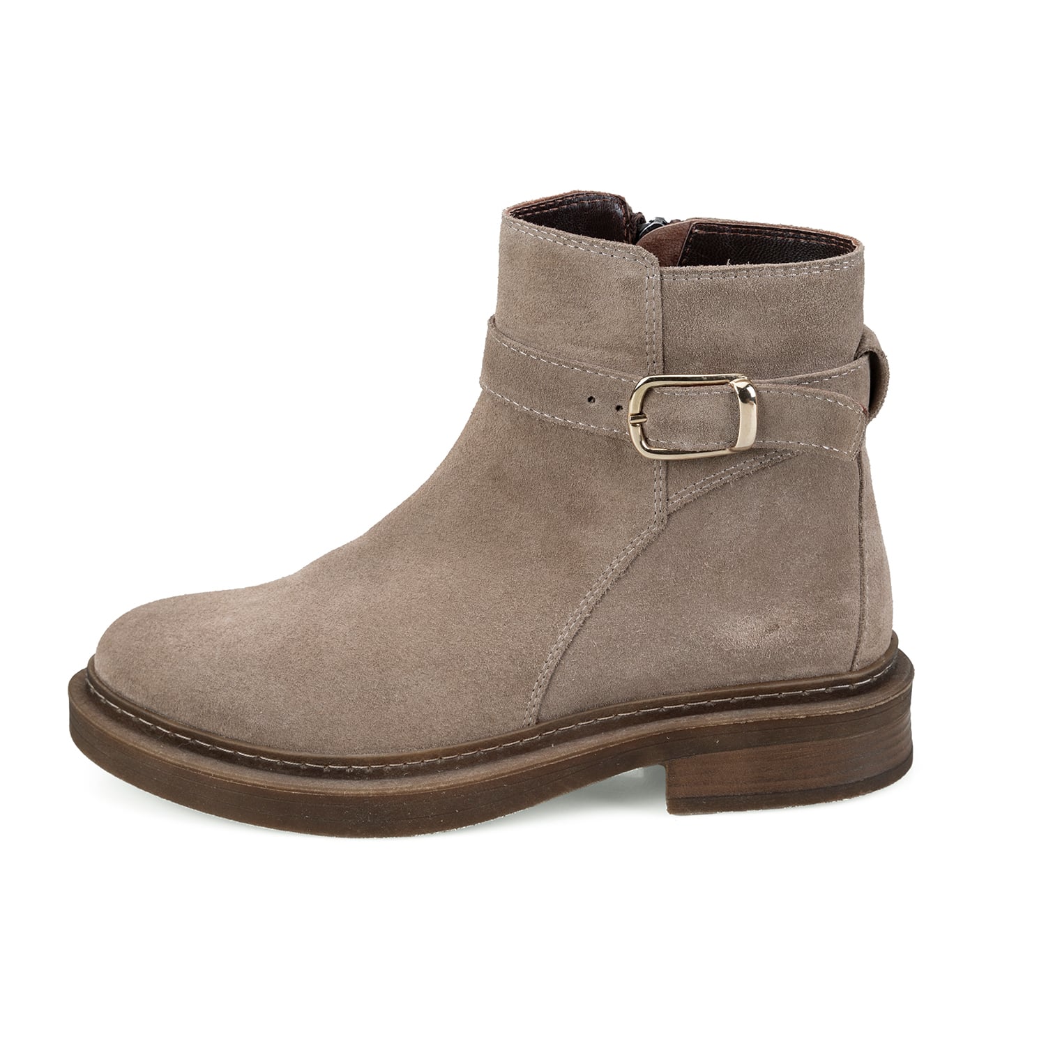 Kadın Vizon Kemer Aksesuarlı Süet Bot - Görsel 5