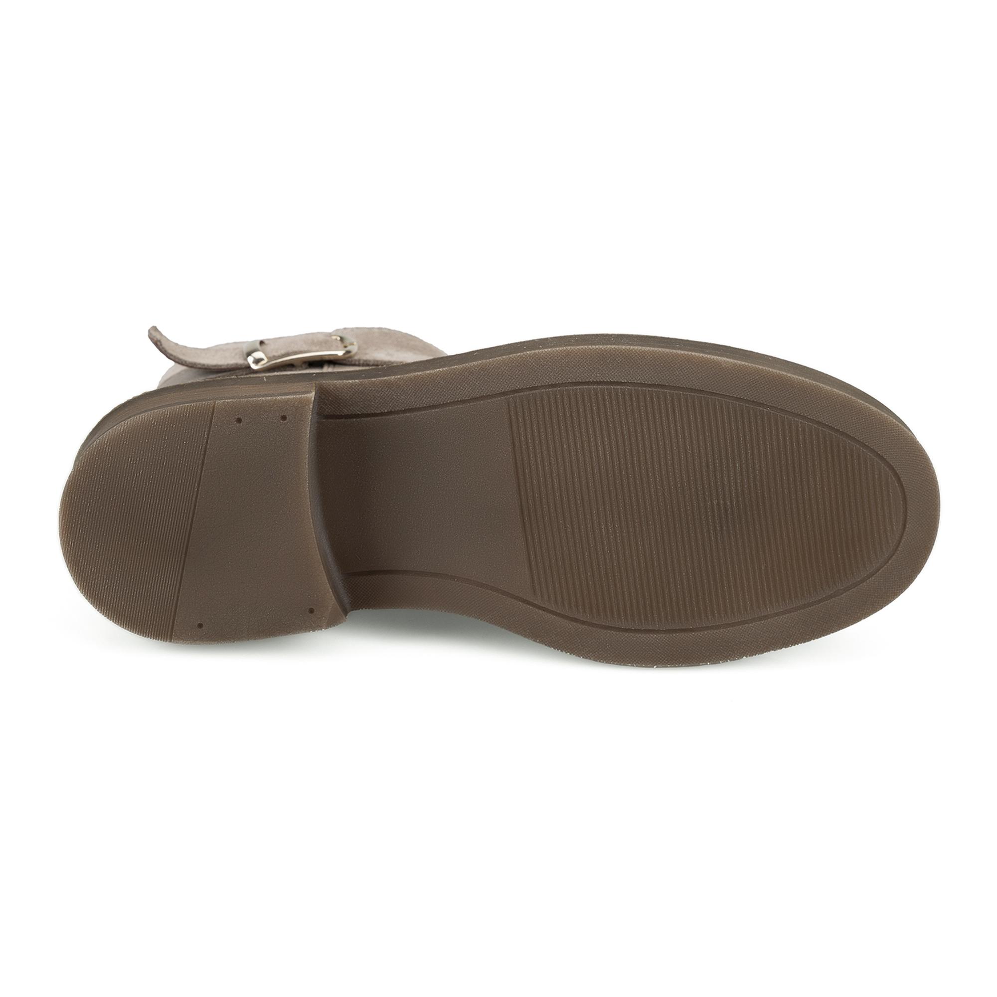 Kadın Vizon Kemer Aksesuarlı Süet Bot