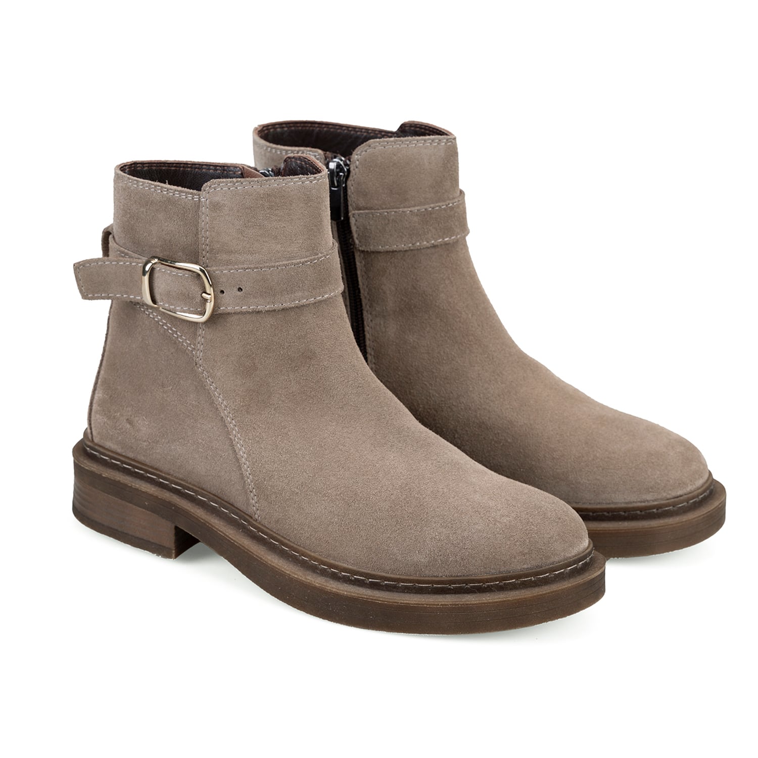 Kadın Vizon Kemer Aksesuarlı Süet Bot - Görsel 2