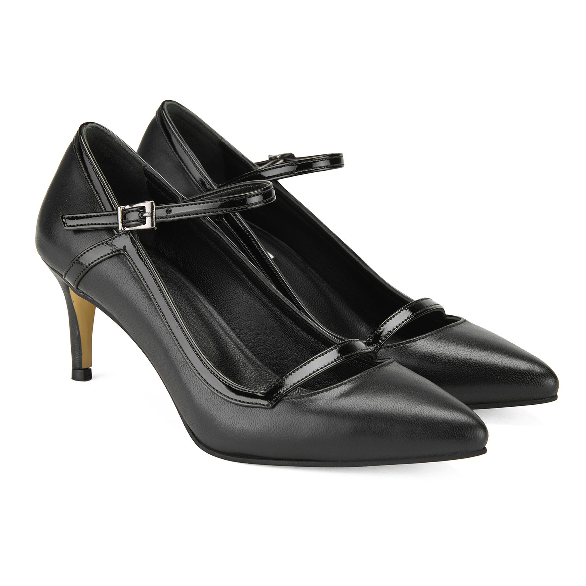 Kadın Siyah Deri Klasik Ayakkabı