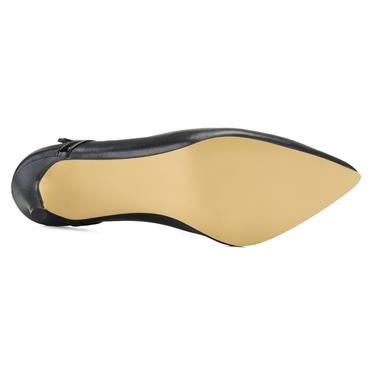  Kadın Siyah Deri Klasik Ayakkabı