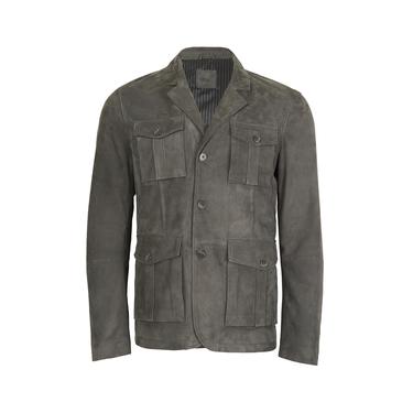  Nicolie Gri Erkek Süet Safari Ceket