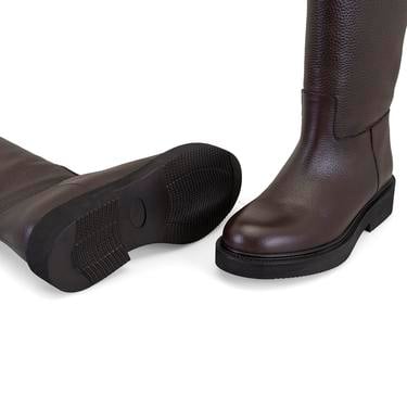  Kadın Kahve Deri Çizme