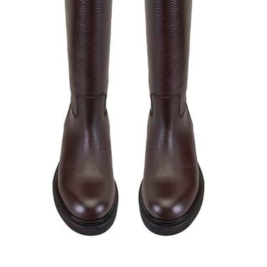  Kadın Kahve Deri Çizme