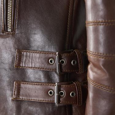  Klavine Kahve Kürk Yakalı Kadın Deri Ceket