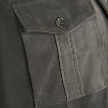  Nicolie Gri Erkek Süet Safari Ceket