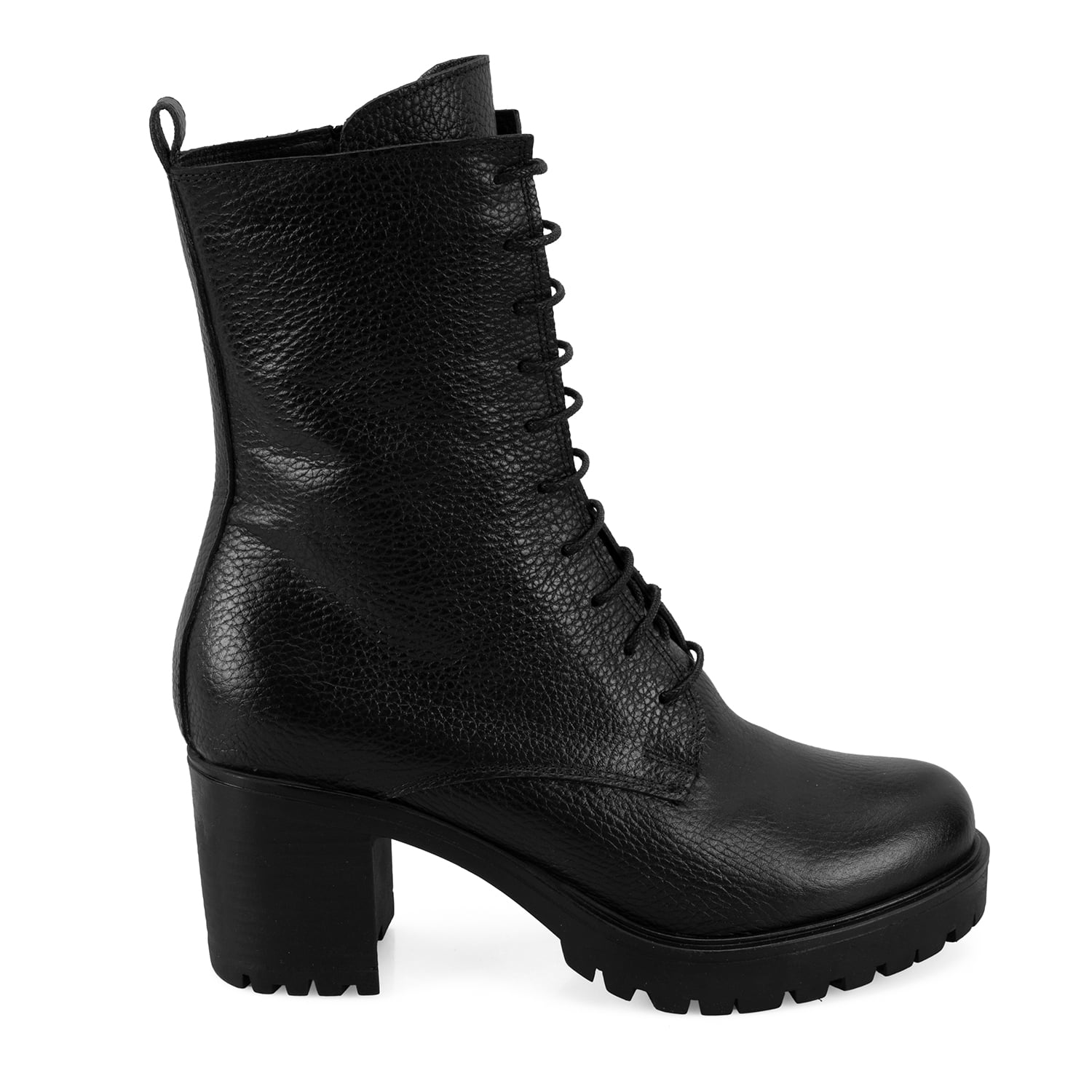 Kadın Siyah Topuklu Deri Bot - Görsel 4