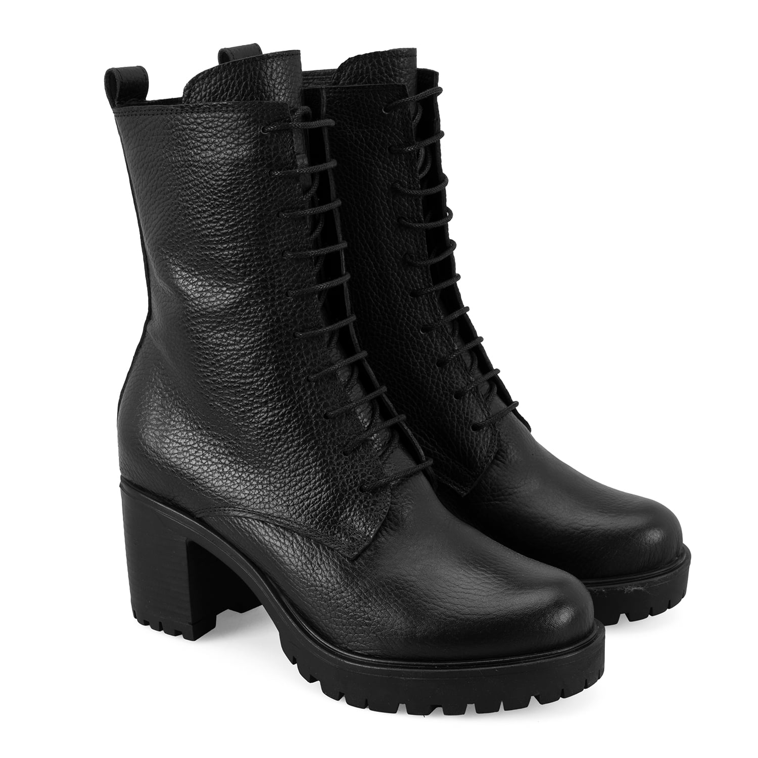 Kadın Siyah Topuklu Deri Bot - Görsel 2