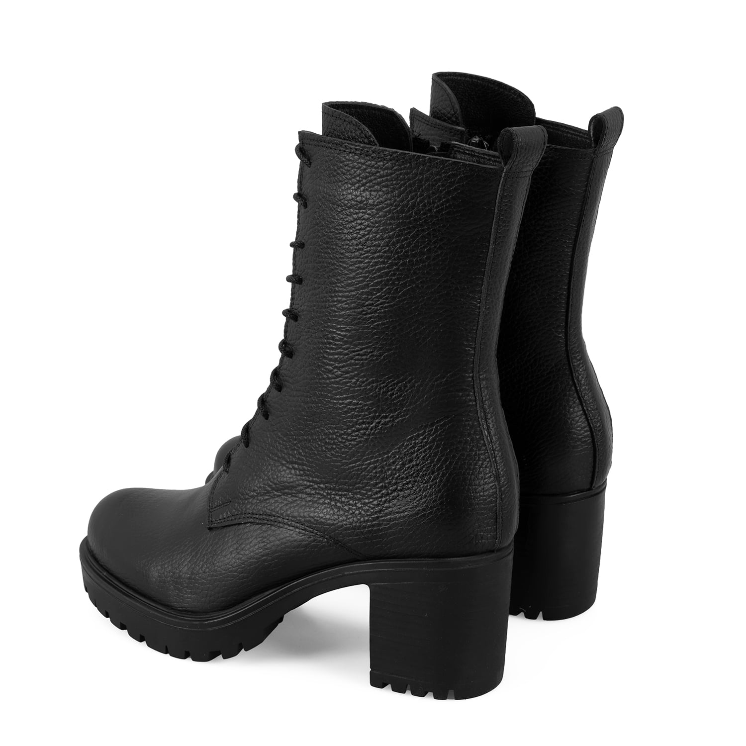 Kadın Siyah Topuklu Deri Bot - Görsel 5