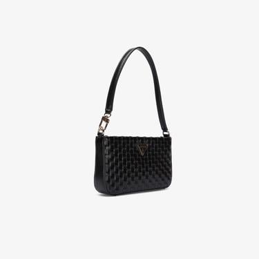  Guess Twiller Mini Top Zip Borsa Similp Kadın Siyah El Çantası