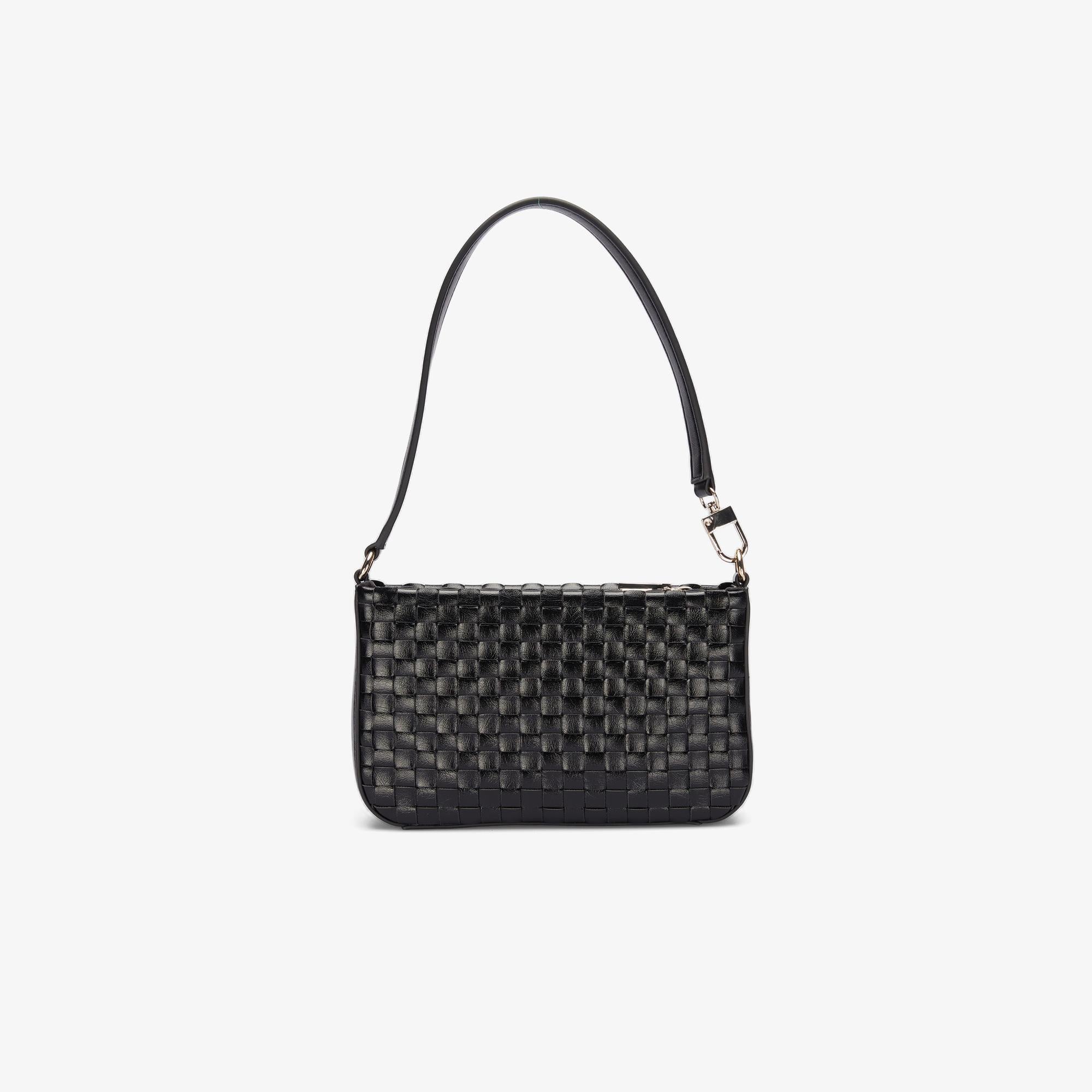 Guess Twiller Mini Top Zip Borsa Similp Kadın Siyah El Çantası