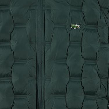  Lacoste Erkek Regular Fit Kapüşonlu Kapitone Koyu Yeşil Mont