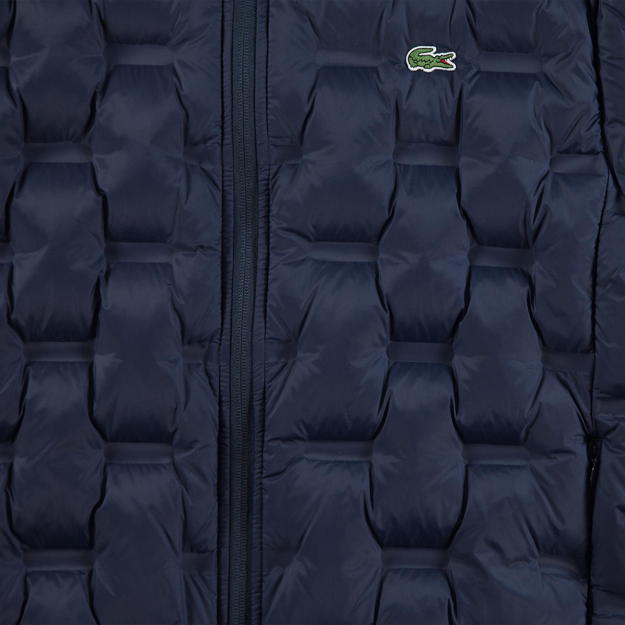 Erkek Regular Fit Kapüşonlu Kapitone Lacivert Mont