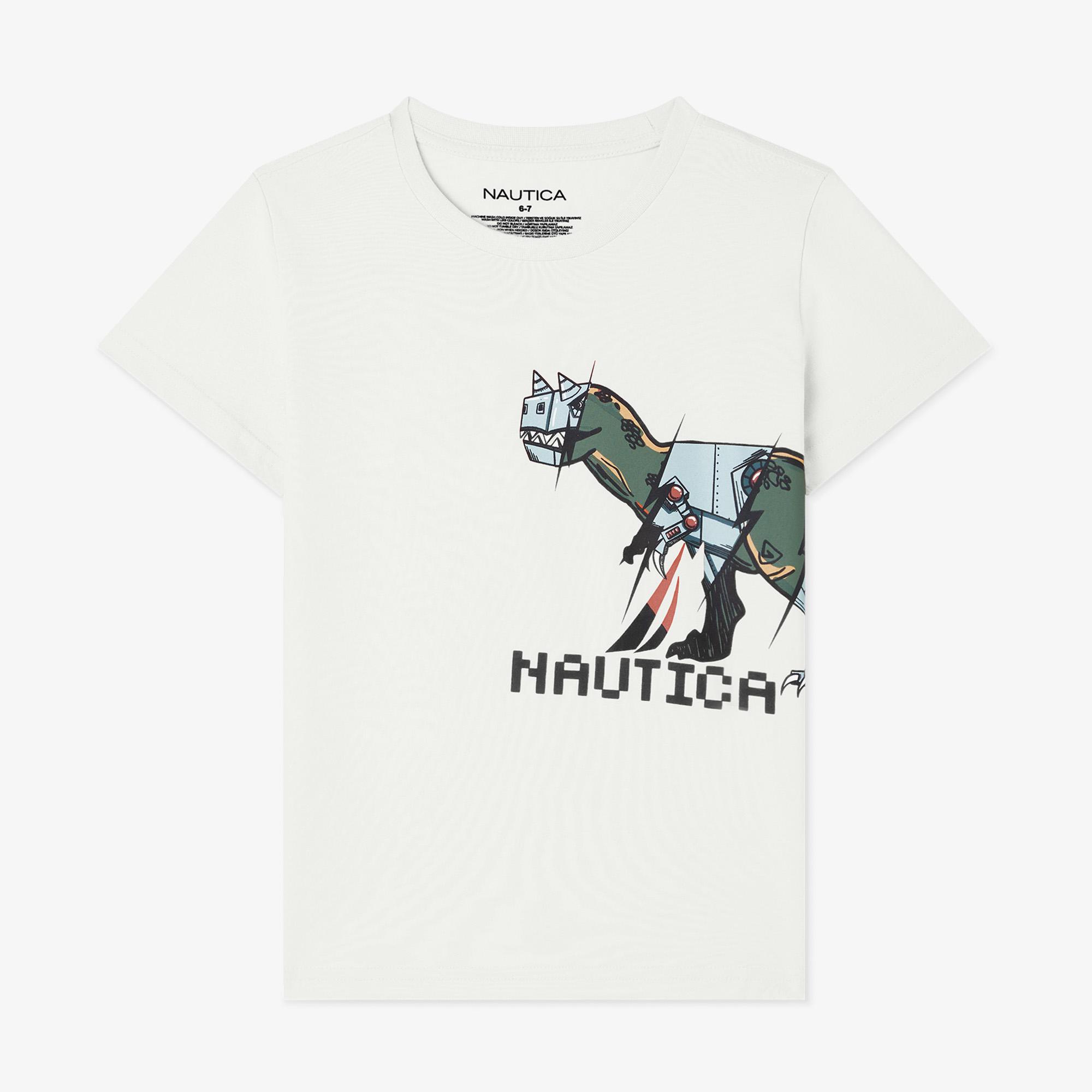 Nautica Erkek Çocuk Kırık Beyaz T-Shirt