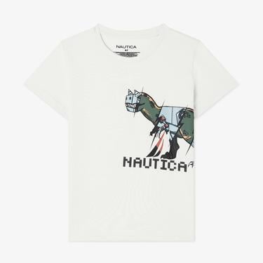  Nautica Erkek Çocuk Kırık Beyaz T-Shirt