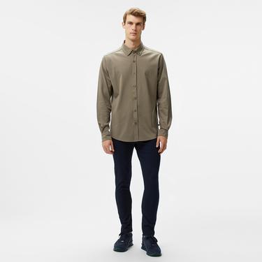  Nautica Erkek Haki Slim Fit Uzun Kollu Gömlek