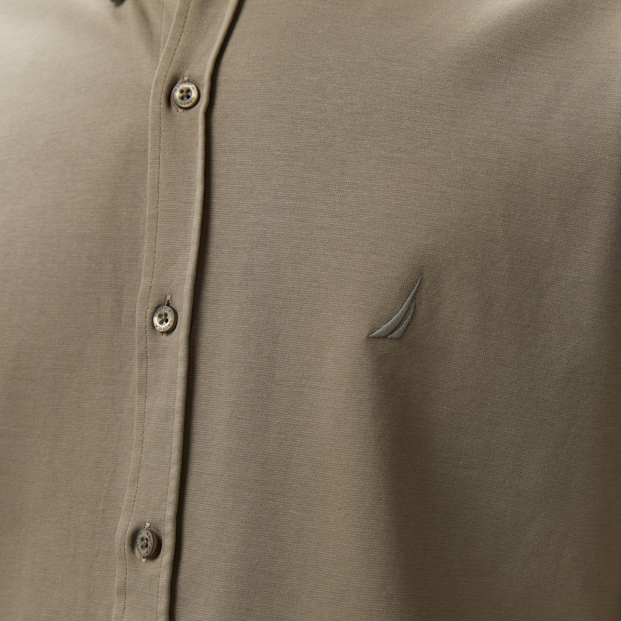 Nautica Erkek Haki Slim Fit Uzun Kollu Gömlek