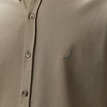  Nautica Erkek Haki Slim Fit Uzun Kollu Gömlek