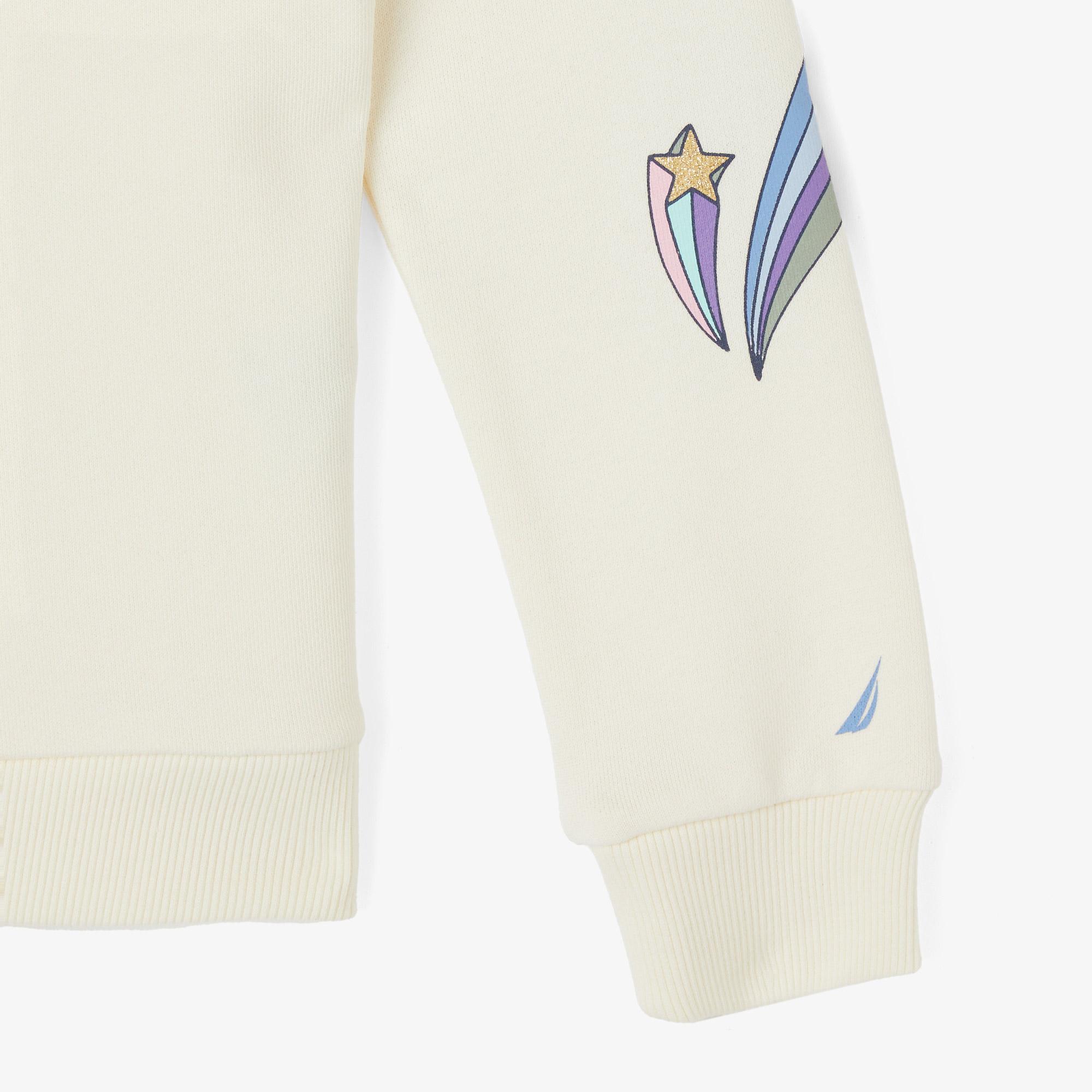 Nautica Kız Çocuk Kırık Beyaz Sweatshirt