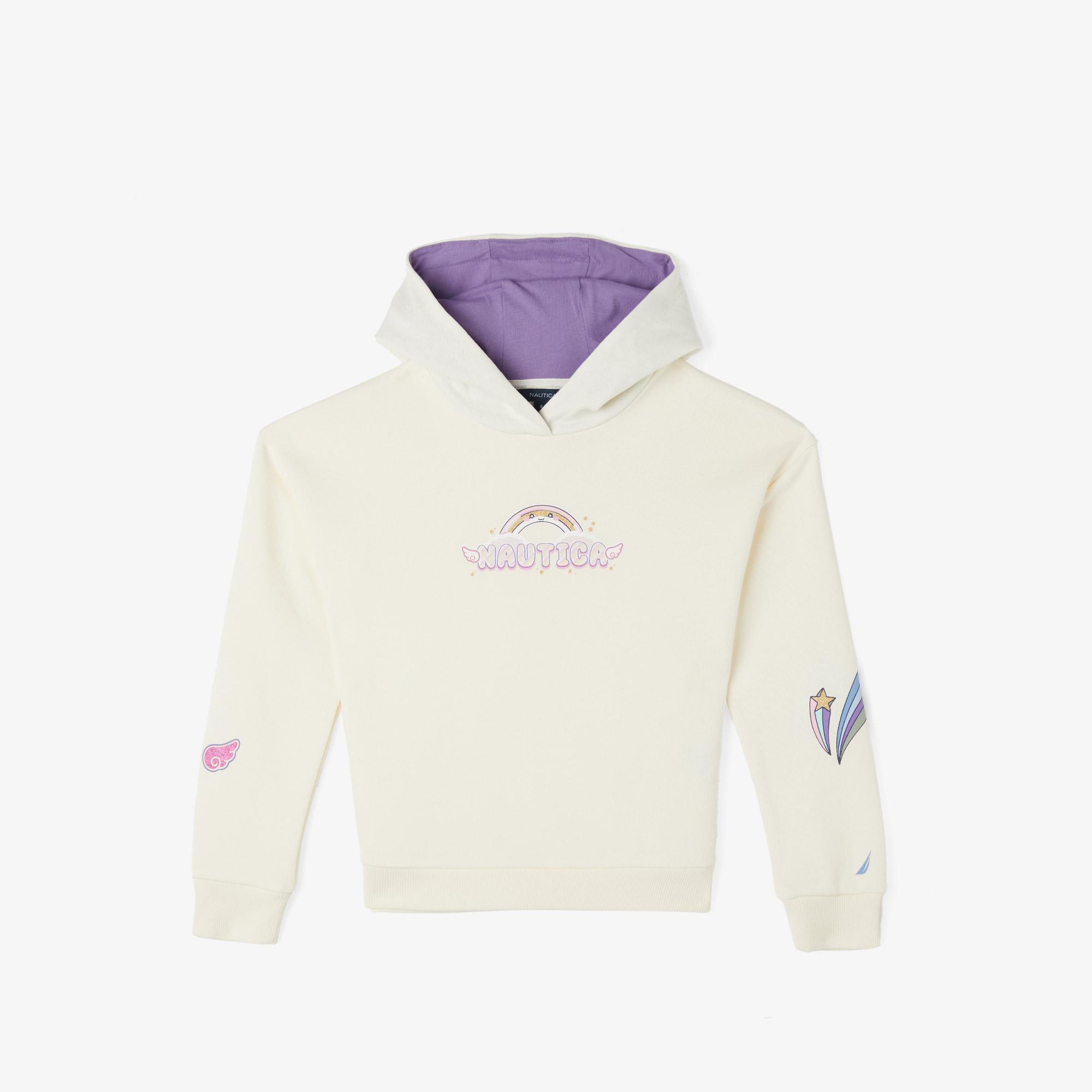 Nautica Kız Çocuk Kırık Beyaz Sweatshirt