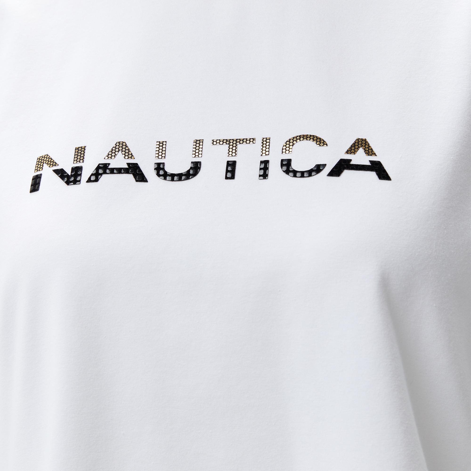 Nautica Kadın Beyaz Kısa Kollu T-Shirt