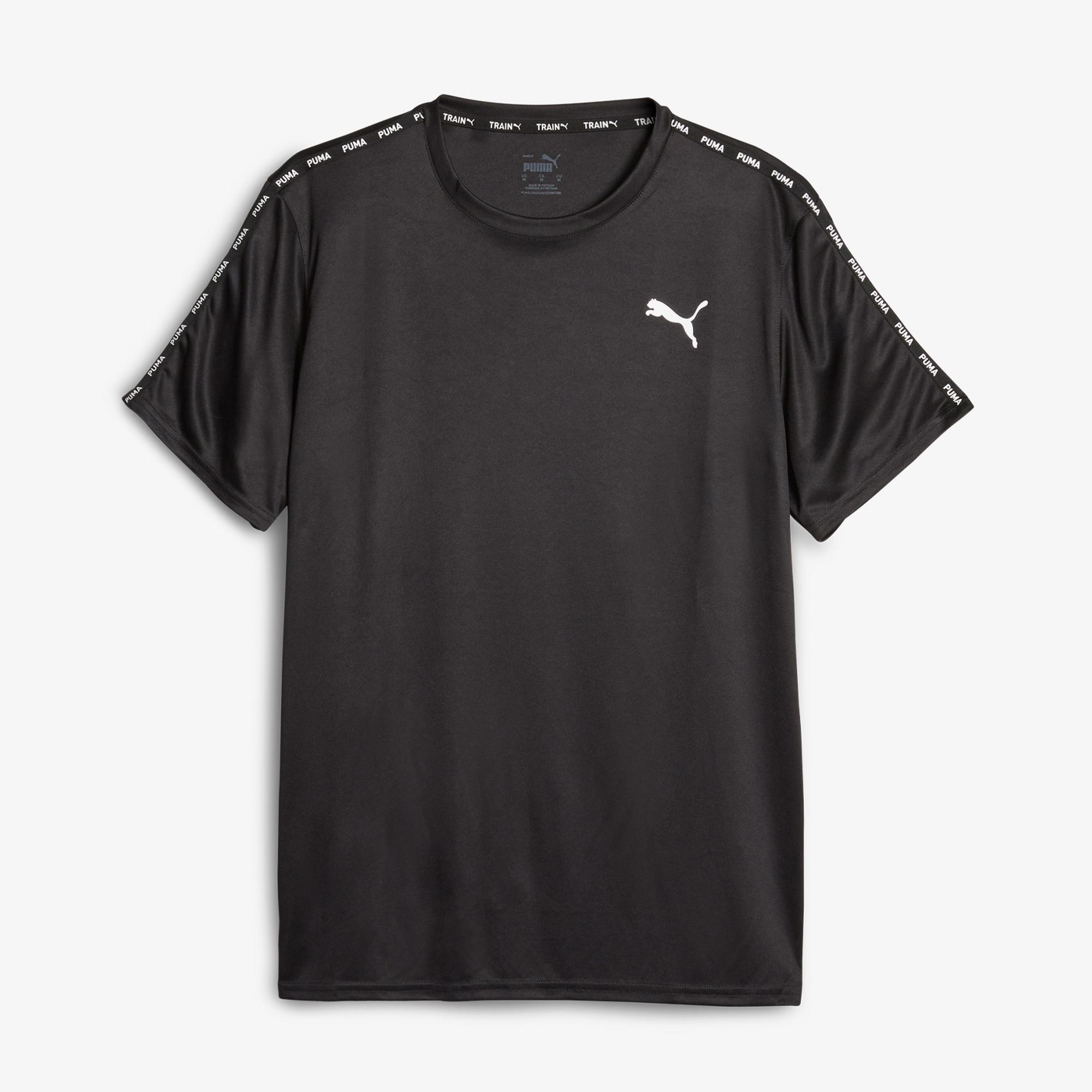 Puma FIT Taped Training Unisex Siyah Antrenman T-Shirt