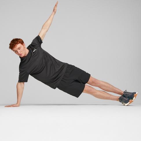  Puma FIT Taped Training Unisex Siyah Antrenman T-Shirt