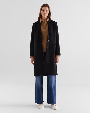  GANT Kadın Siyah Klasik Yaka Palto