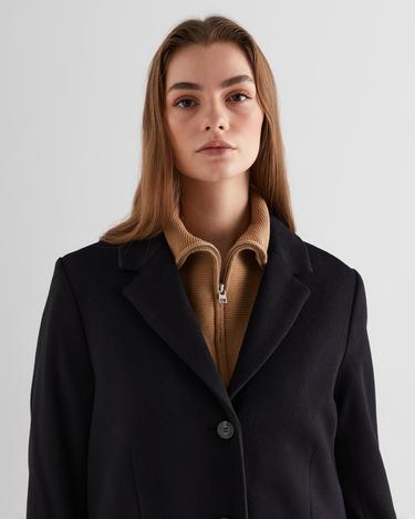  GANT Kadın Siyah Klasik Yaka Palto