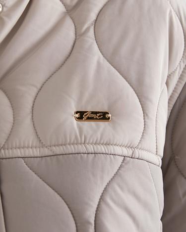  GANT Kadın Bej Kapüşonlu Kapitone Mont