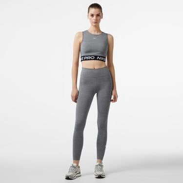  Nike One Dri-Fit Mid Rise Kadın Gri Tayt