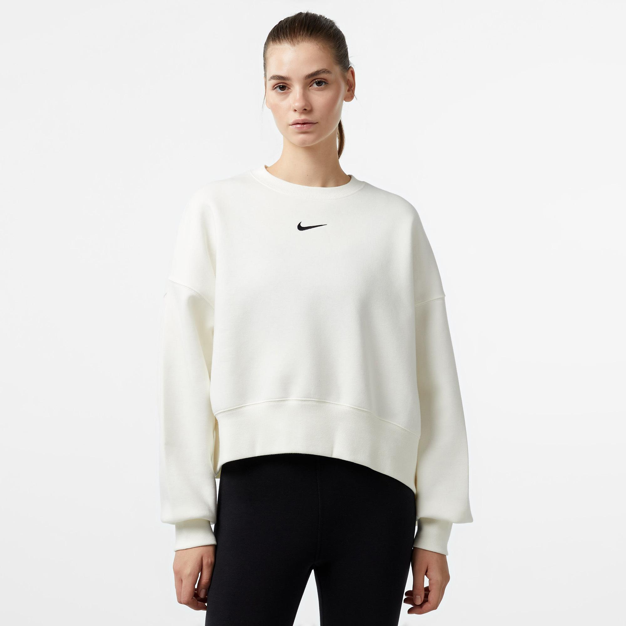Nike Sportswear Phoenix Fleece Crew Kadın Bej Sweatshirt