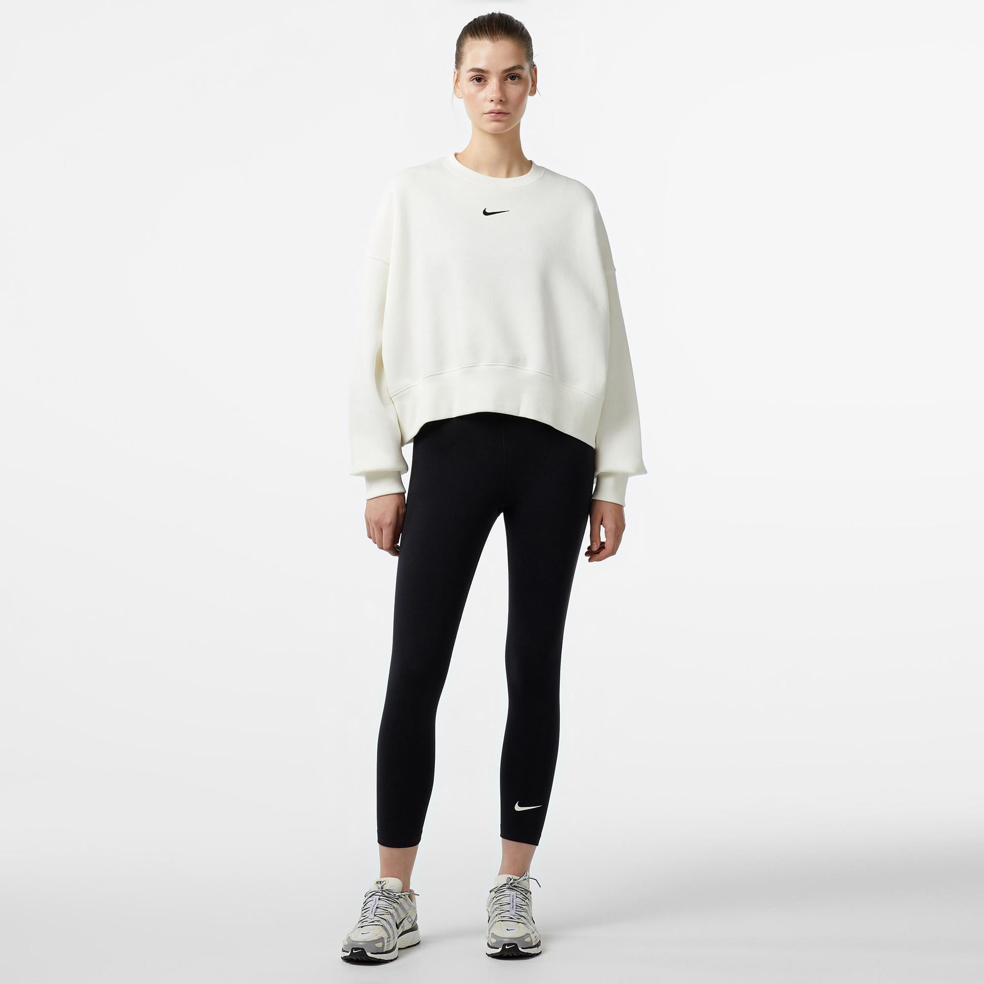 Nike Sportswear Phoenix Fleece Crew Kadın Bej Sweatshirt